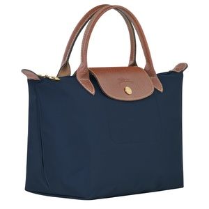 Mini navy blue Longchamp handbag